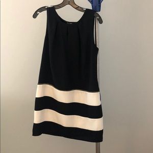 Navy & white stripped dress